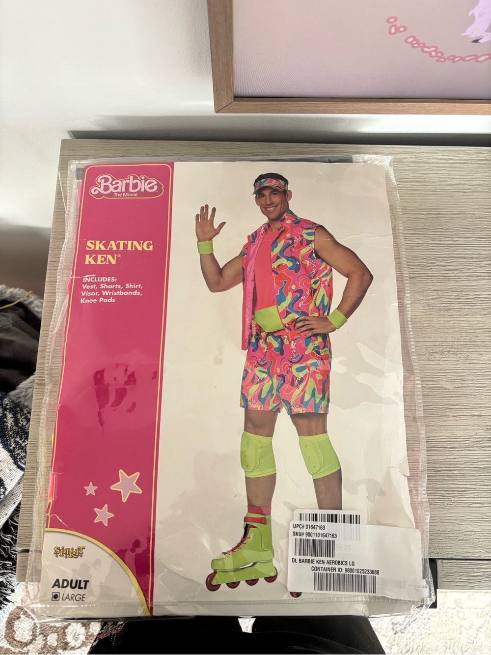 Barbie Neon Pink and Yellow Skating Ken doll Outfit